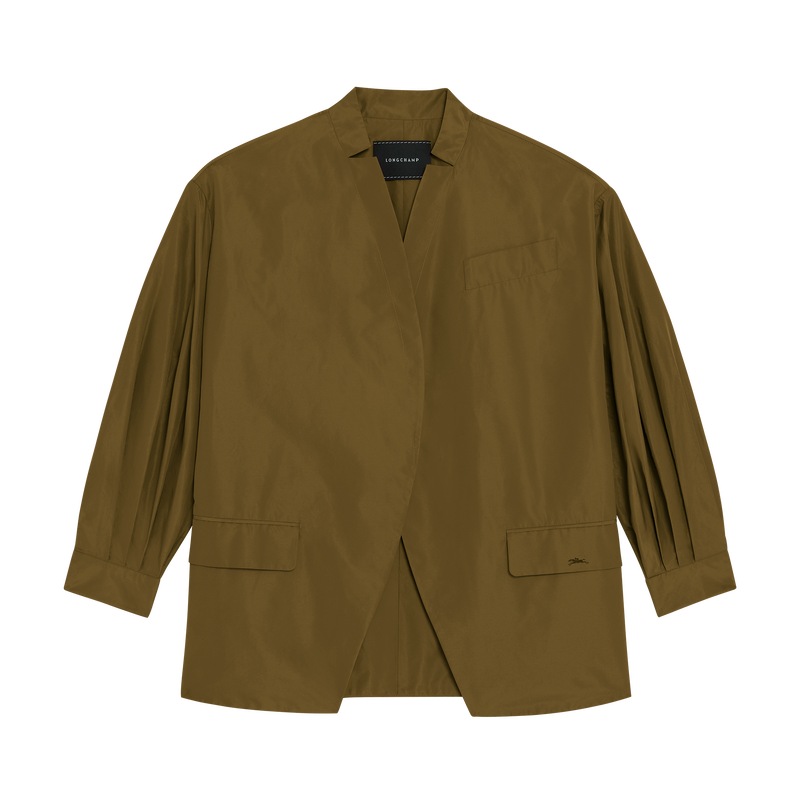 Kimono jacket , Olive - Techno taffeta  - View 1 of  5