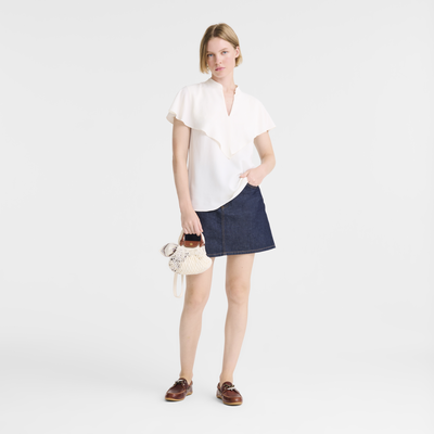 Le Pliage Filet XS 网袋 , 象牙白 - 帆布