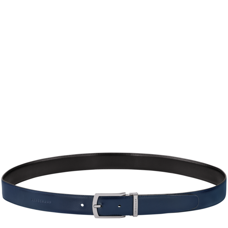 Delta Box Men's belt , Black/Navy - Leather  - View 3 of  5