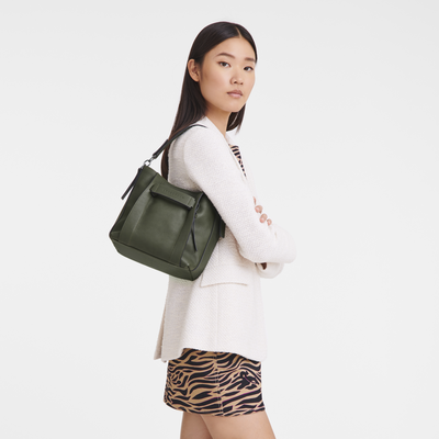 Longchamp 3D S 斜挎包 , 卡其色 - 皮革