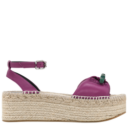 Roseau 坡跟麻底鞋 , 紫色 - 皮革