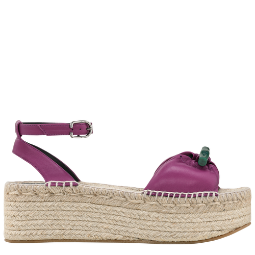Roseau 坡跟麻底鞋 , 紫色 - 皮革 - 查看 1 3