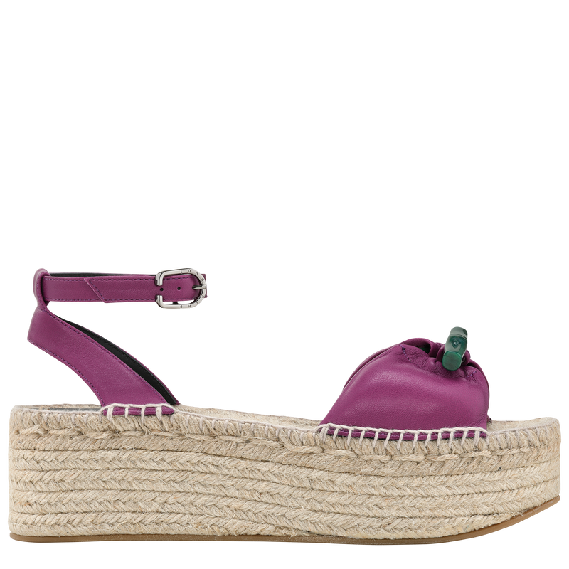 Roseau 坡跟麻底鞋 , 紫色 - 皮革  - 查看 1 3