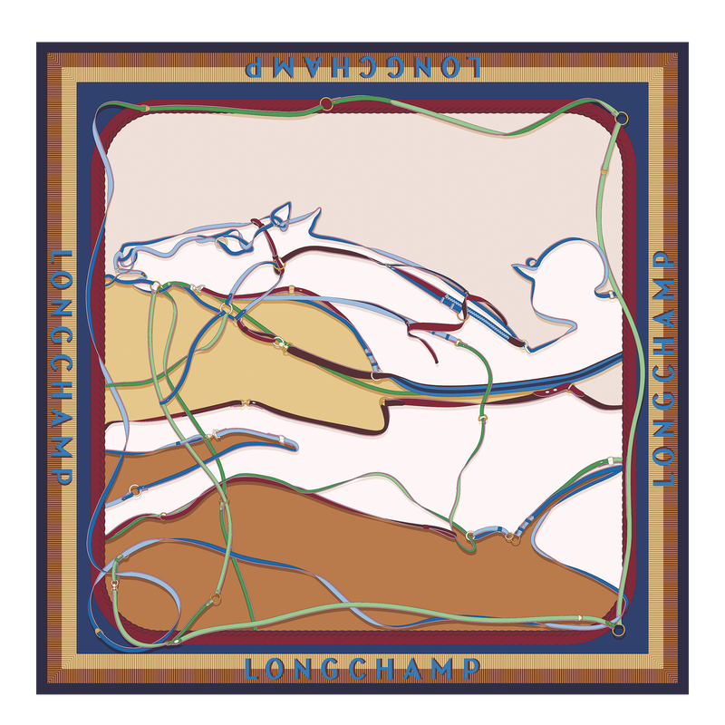 A Toute Allure Silk scarf 90 , Coffee - Silk  - View 1 of  2