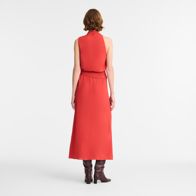 null Dress, Red/Navy