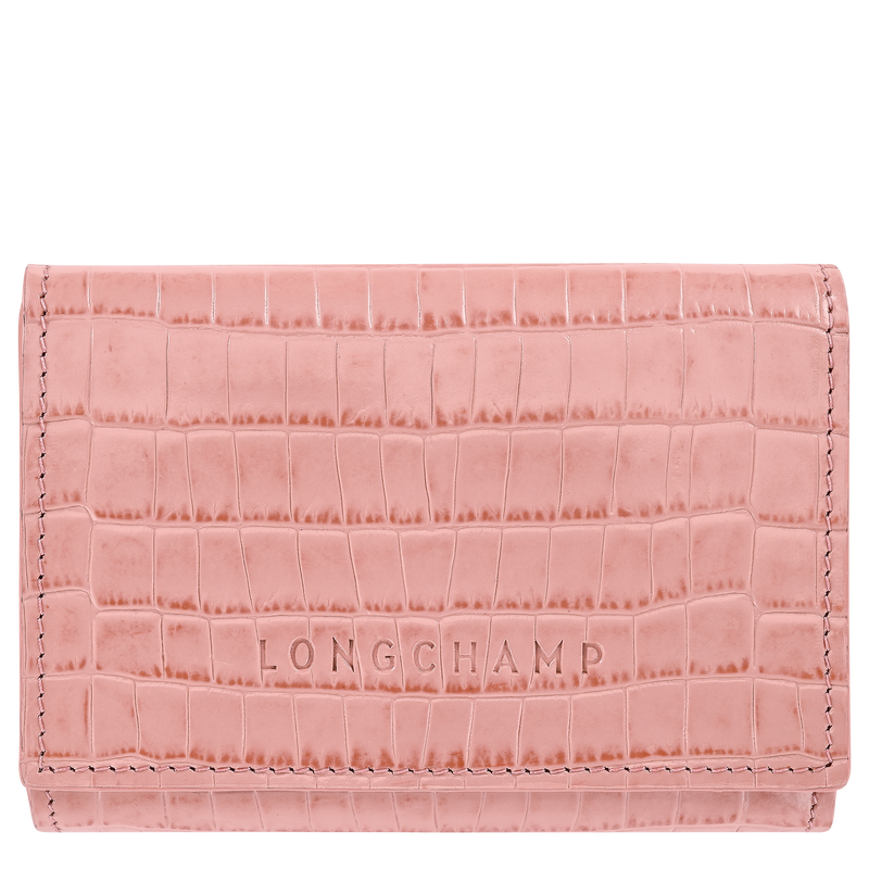 Longchamp Pocket 袖珍钱包 , 茶粉色 - 皮革  - 查看 1 3