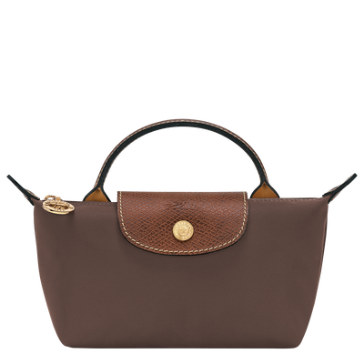 Le Pliage Original Pouch with handle , Mocha - Recycled canvas
