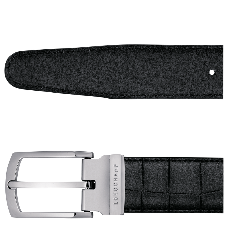 Delta Box Men's belt , Black - Leather  - View 4 of  5