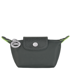 Le Pliage Green Coin purse , Graphite - Recycled canvas