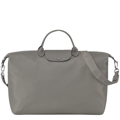 Le Pliage Xtra L 旅行包 , 斑鸠灰 - 皮革