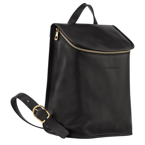 Le Foulonné Backpack , Black - Leather - View 3 of  6