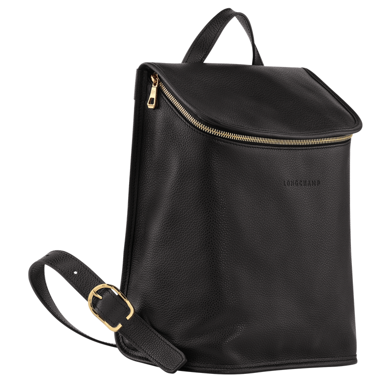 Le Foulonné Backpack , Black - Leather  - View 3 of  6