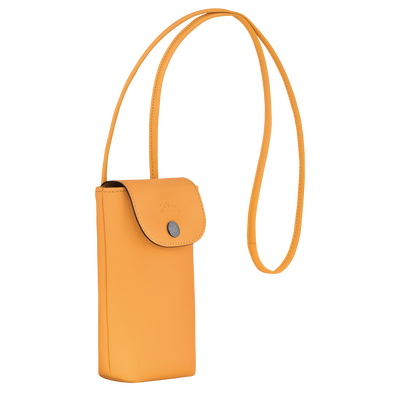 Le Pliage Xtra 皮革滚边装饰手机壳, 杏黄色