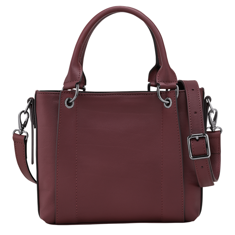 Longchamp 3D S Handbag , Burgundy - Leather  - View 4 of  5