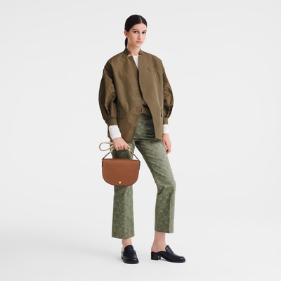Épure M Crossbody bag , Cognac - Leather