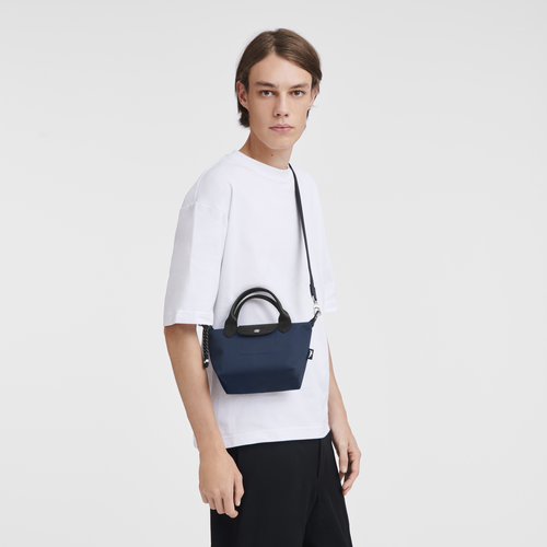Le Pliage Energy XS Handbag , Navy - Recycled canvas - View 2 of  6