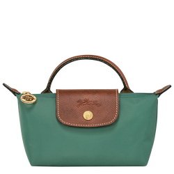 Le Pliage Original Pouch with handle , Sage - Recycled canvas