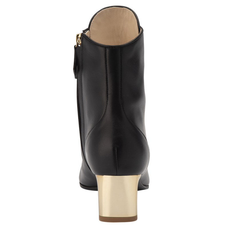 La Patineuse 高跟低筒靴 , 黑色 - 皮革  - 查看 3 4