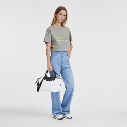 Le Pliage Energy S 小号手提包 , 白色 - 再生帆布