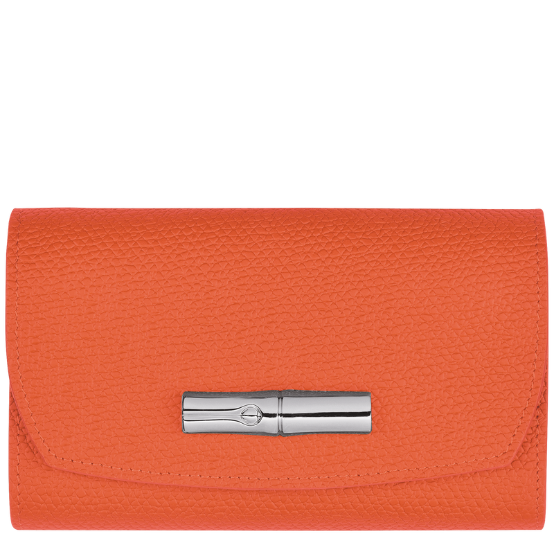 Roseau Wallet , Orange - Leather  - View 1 of  3