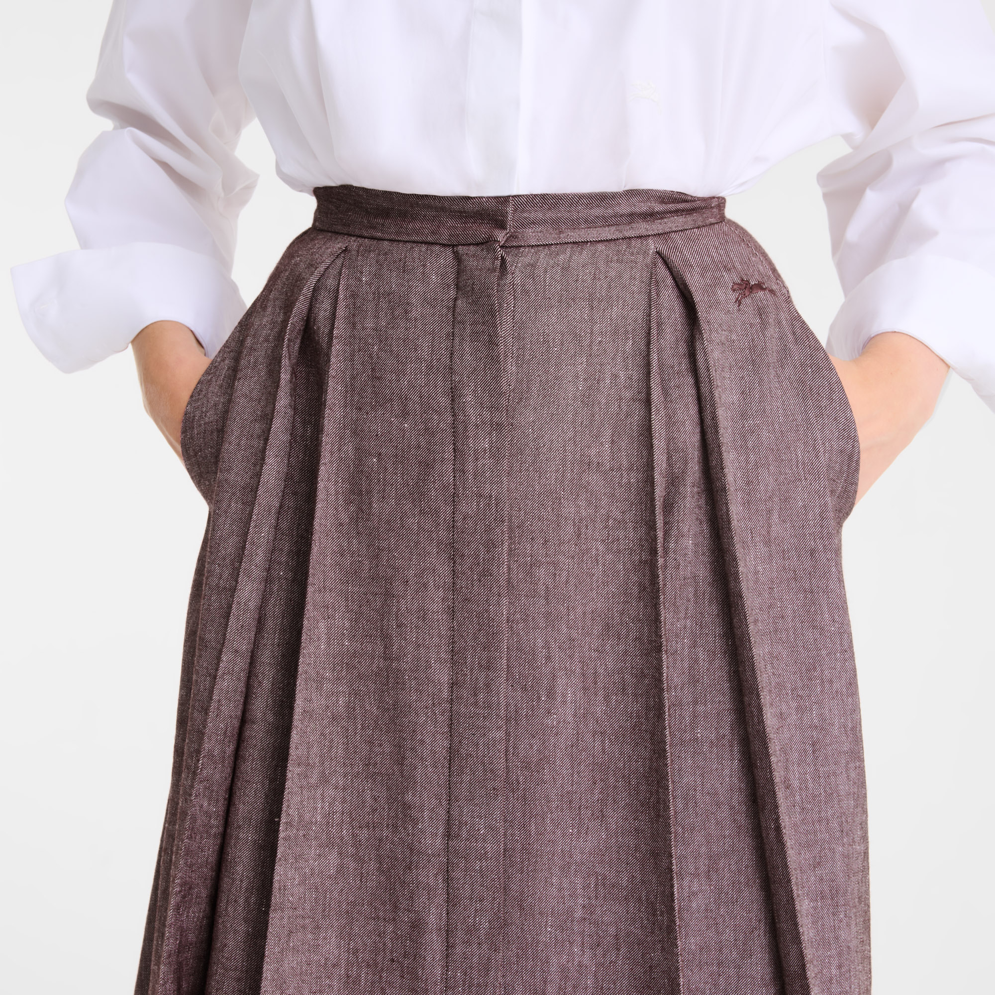 null Midi skirt, Burgundy
