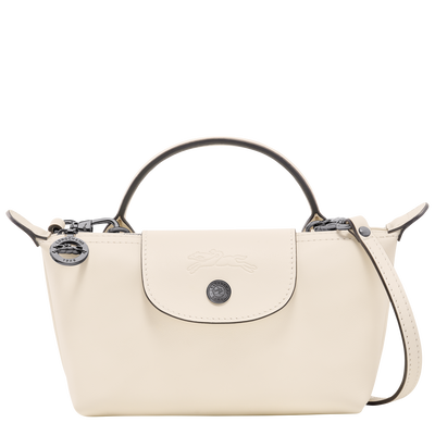 Le Pliage Xtra XS Pouch , Ecru - Leather