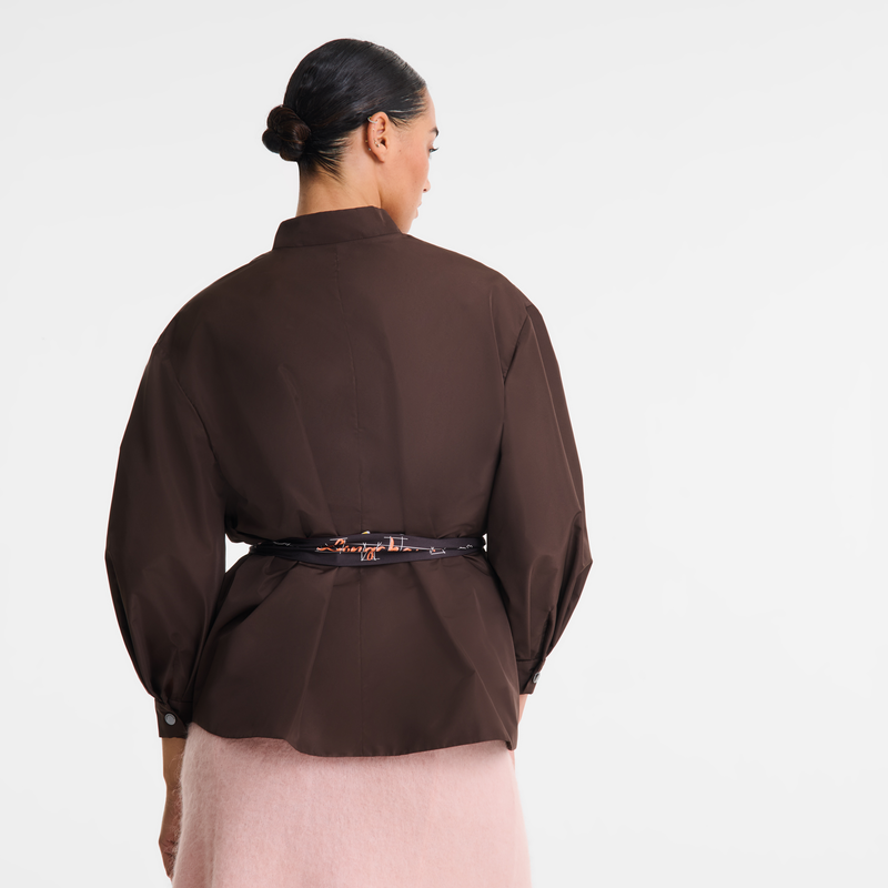 Kimono jacket , Mocha - Techno taffeta  - View 5 of  5