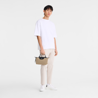 Le Pliage Energy 小袋 , 陶灰色 - 再生帆布