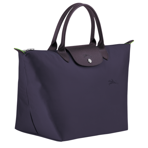 Le Pliage Green M Handbag , Bilberry - Recycled canvas - View 3 of  5