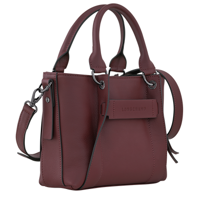 Longchamp 3D 手提包 S, 勃艮第色