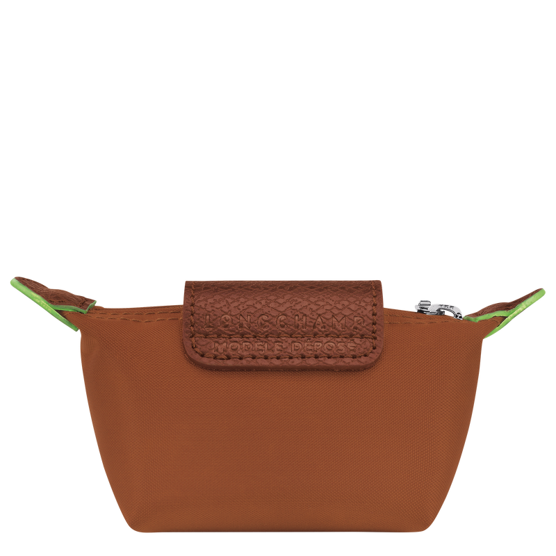 Le Pliage Green Coin purse , Cognac - Recycled canvas  - View 2 of  3