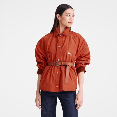 null Padded blouson, Chestnut/Tomato