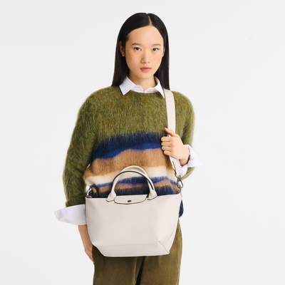 Le Pliage Xtra S 手提包 , 米白色 - 皮革