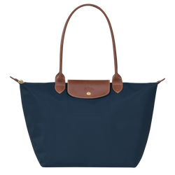 Le Pliage Original L 大号单肩包 , 海军蓝色 - 再生帆布