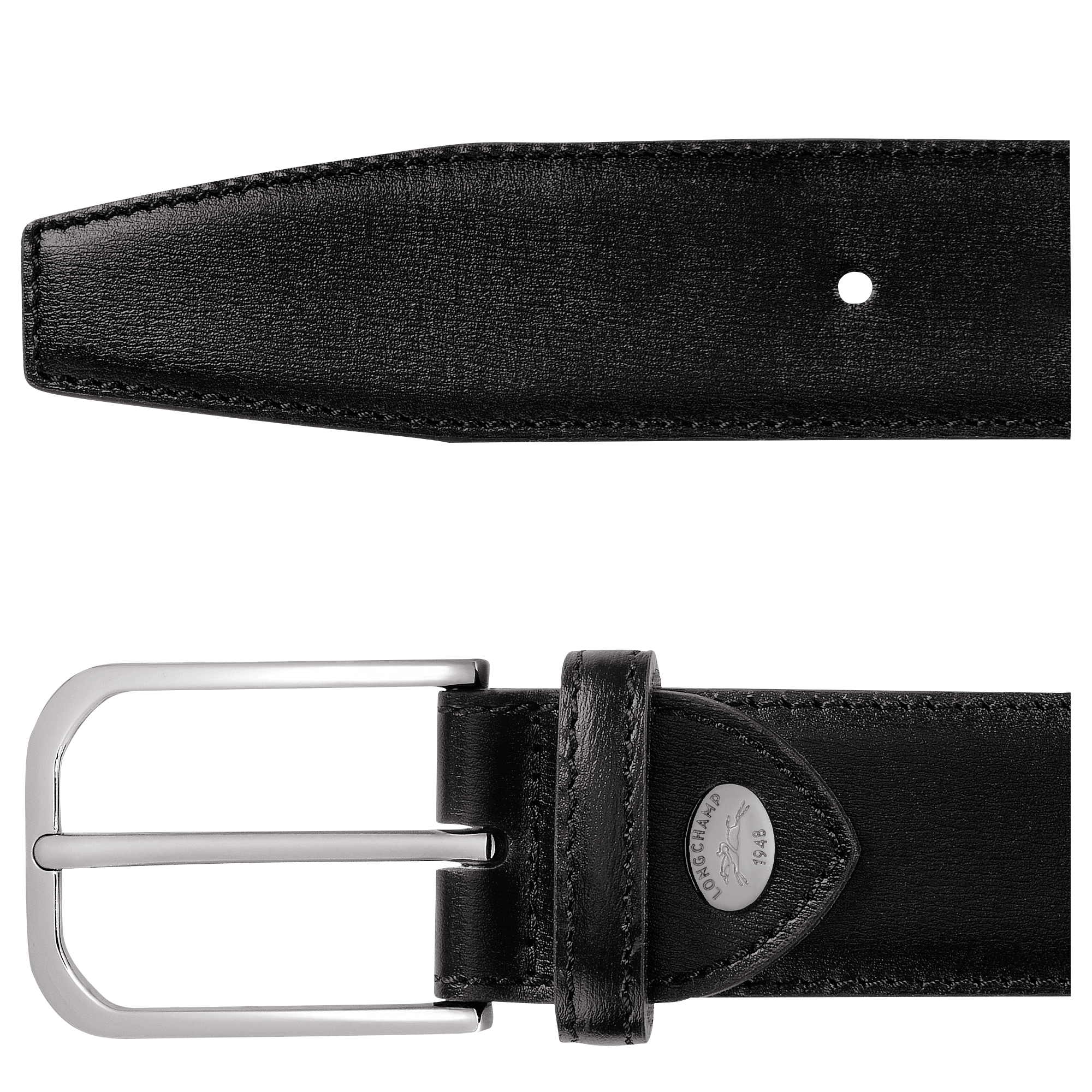 Men's belt, Black - View 3 of
3 - zoom in Longchamp Business Men's belt, Black