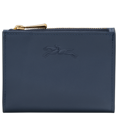 Épure Compact wallet , Navy - Leather