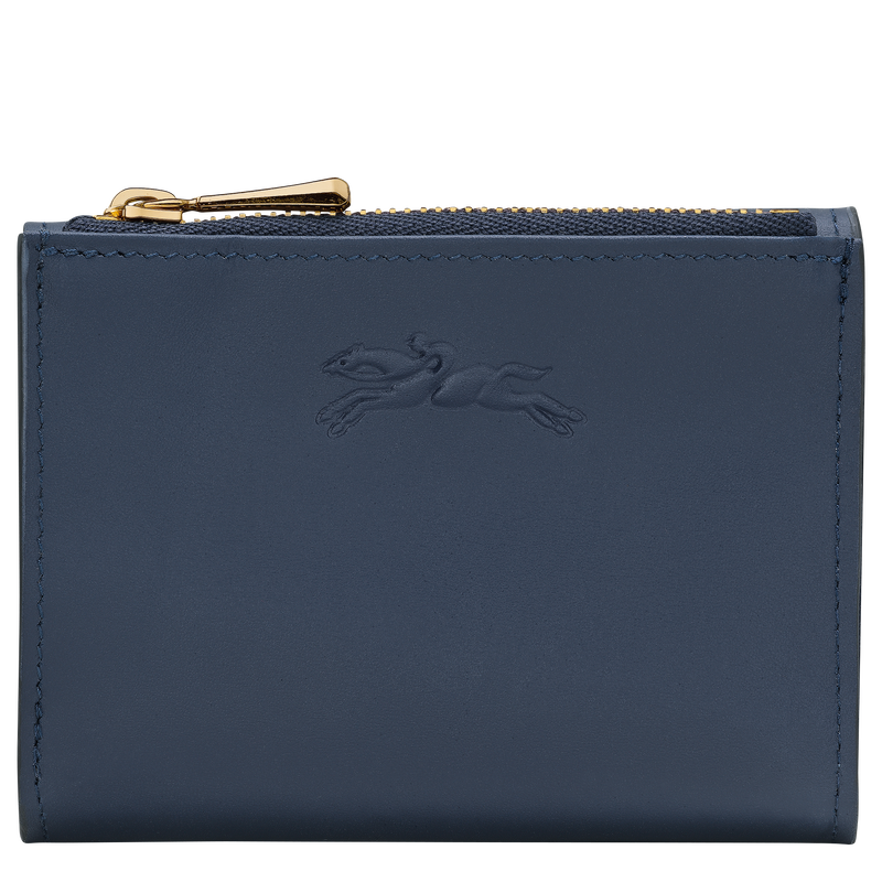Épure Compact wallet , Navy - Leather  - View 1 of  3