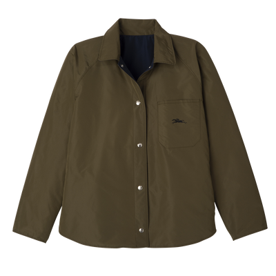 加衬束腰短上衣 , 海军蓝色/洋蓟绿 - 科技塔夫绸