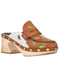 La Cigale Clogs , Cognac - Leather