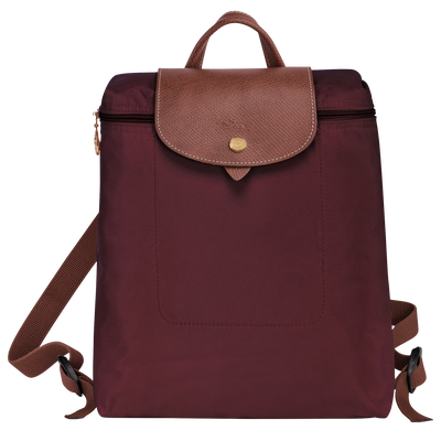Le Pliage Original M 双肩背包 , 勃艮第色 - 再生帆布
