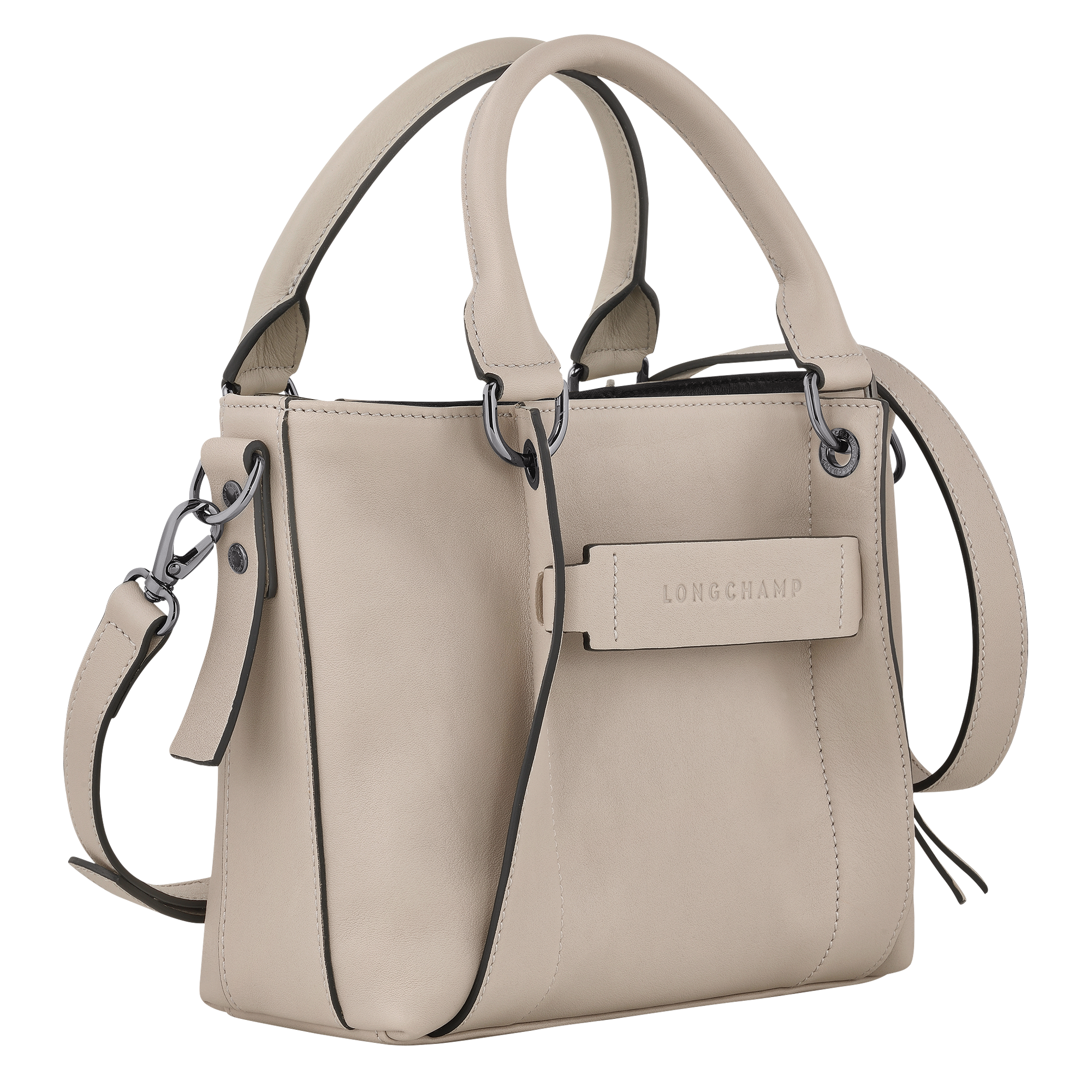 Longchamp 3D 手提包 S, 陶灰色