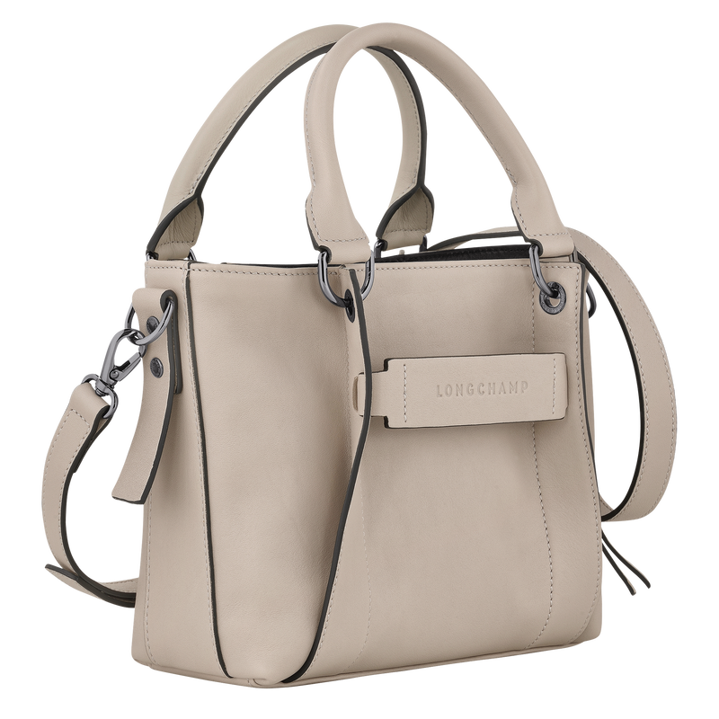 Longchamp 3D S 手提包 , 陶灰色 - 皮革  - 查看 3 5