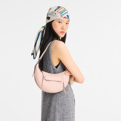 Longchamp 3D S 斜挎包 , 花瓣粉 - 皮革