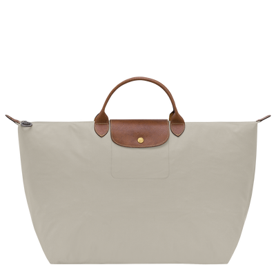 Le Pliage Original L Travel bag , Pebble - Recycled canvas