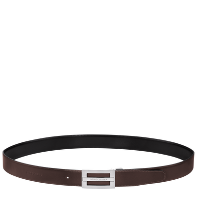 Delta Box Men's belt, Black/Mocha