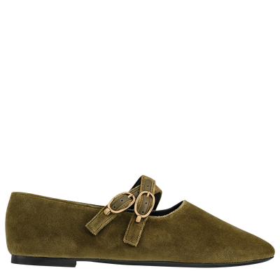 Le Foulonn&eacute; 系列 平底鞋, 橄榄绿