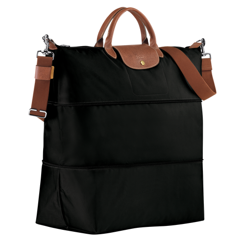 Le Pliage Original Travel bag expandable , Black - Recycled canvas - View 3 of  6