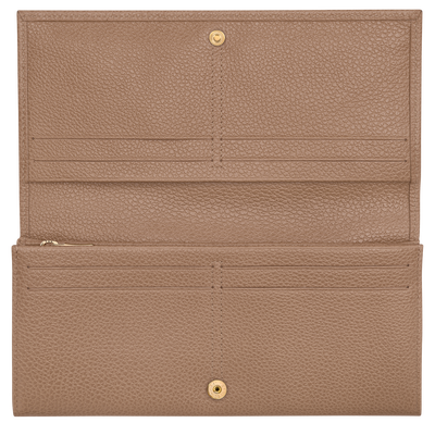 Le Foulonné Long continental wallet, Biscuit