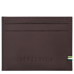 Longchamp sur Seine Card holder , Mocha - Leather
