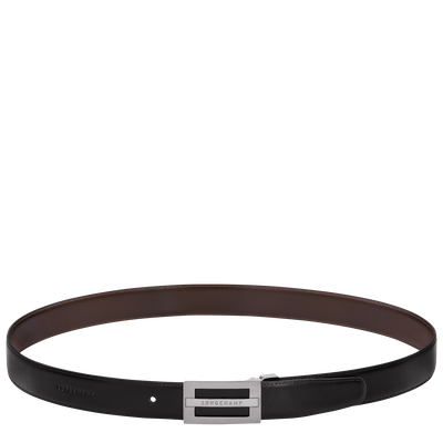 Delta Box Men's belt, Black/Mocha